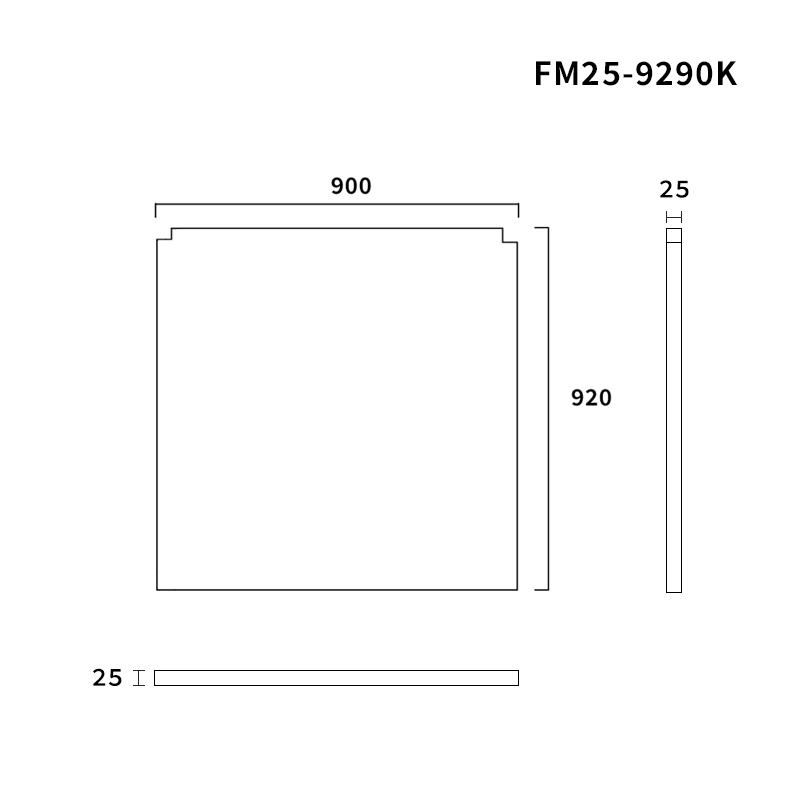 フロアマット　25mm厚　単色　センター用の図面です。